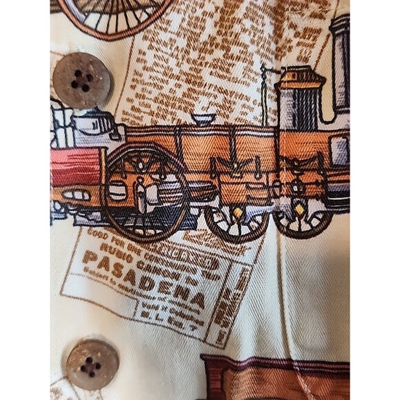 DAVID CAREY Shirt Mens Large California Train Railway Sunset‎ Limited Special - Picture 4 of 13